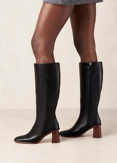 East Black Leather Boots via Alohas