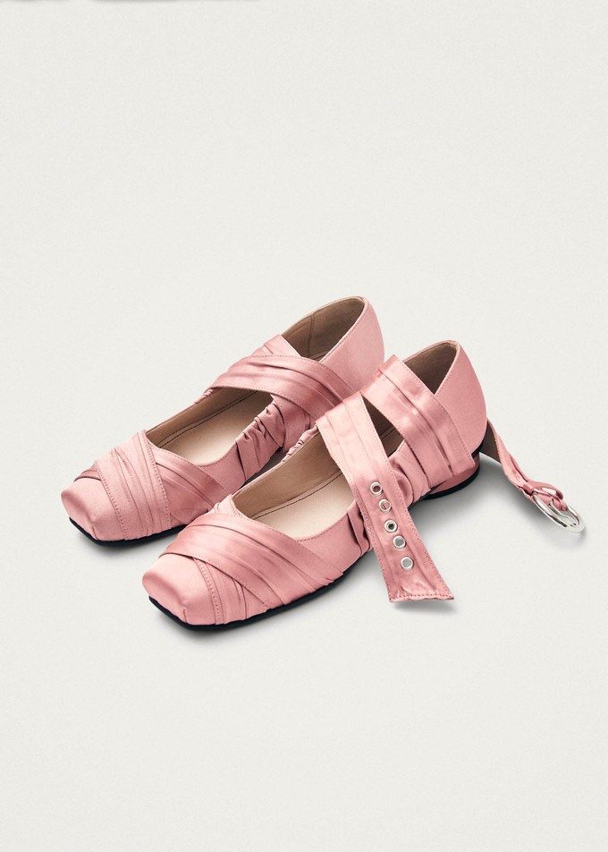 Volant Silky Pink Ballet Flats from Alohas