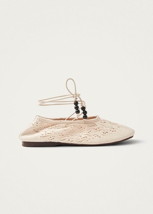 Rosemary Crochet Cream Ballet Flats from Alohas