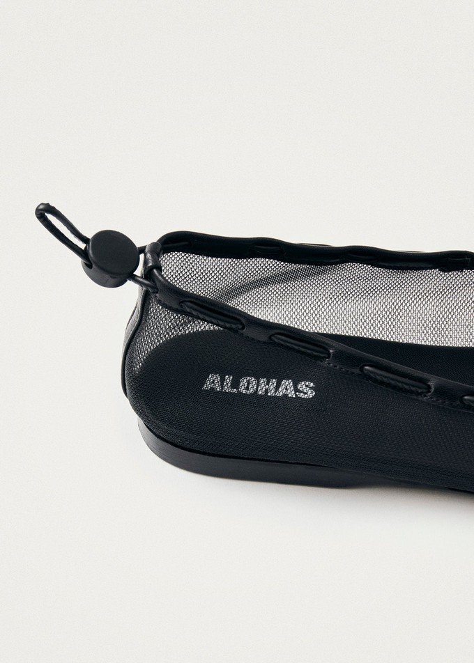 Gill Mesh Black Ballet Flats from Alohas