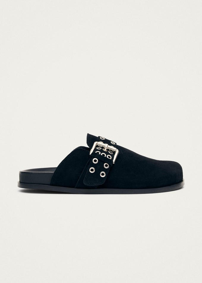 Halia Black Leather Mules from Alohas