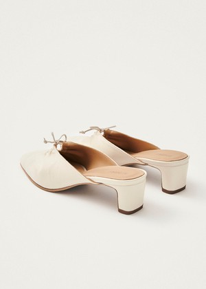 Amar Cream Leather Mules from Alohas