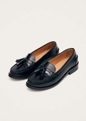 Terrane Black Leather Loafers from Alohas