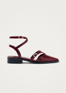 Aveline Burgundy Leather Ballet Flats via Alohas