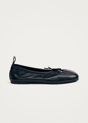 Rosalind Black Leather Ballet Flats from Alohas