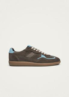 Tb.490 Rife Taupe Cornflower Blue Leather Sneakers via Alohas