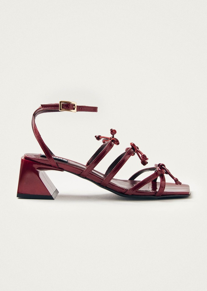 Luzelle Onix Burgundy Leather Sandals from Alohas