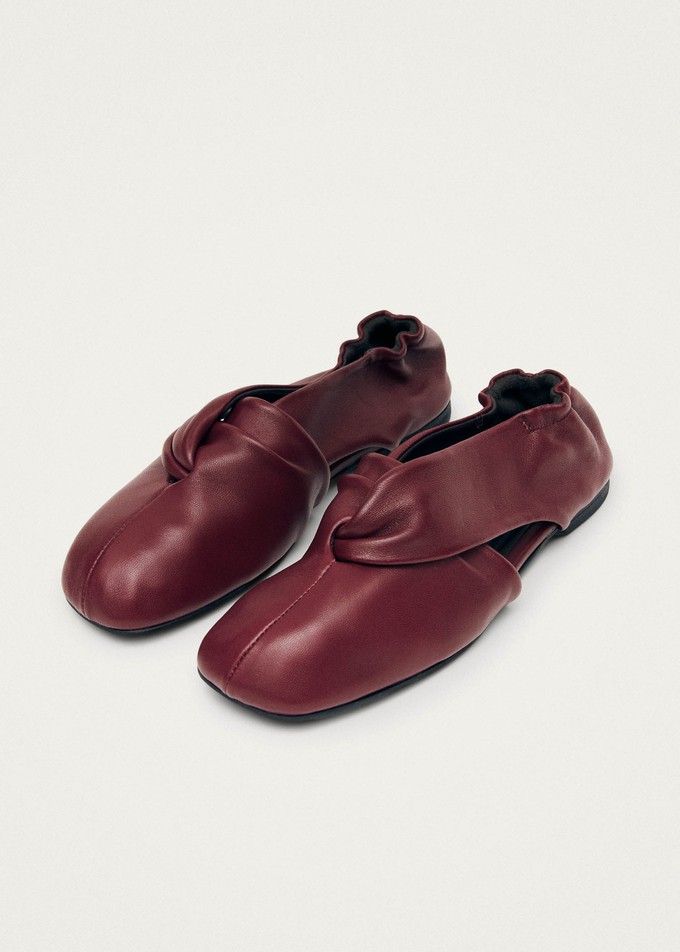 Alaula Burgundy Leather Ballet Flats from Alohas