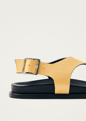 Harbor Onix Vanilla Leather Sandals from Alohas