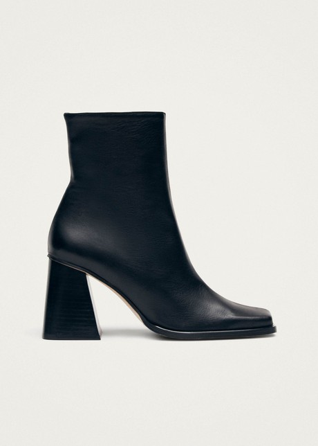 South Black Leather Ankle Boots from Alohas