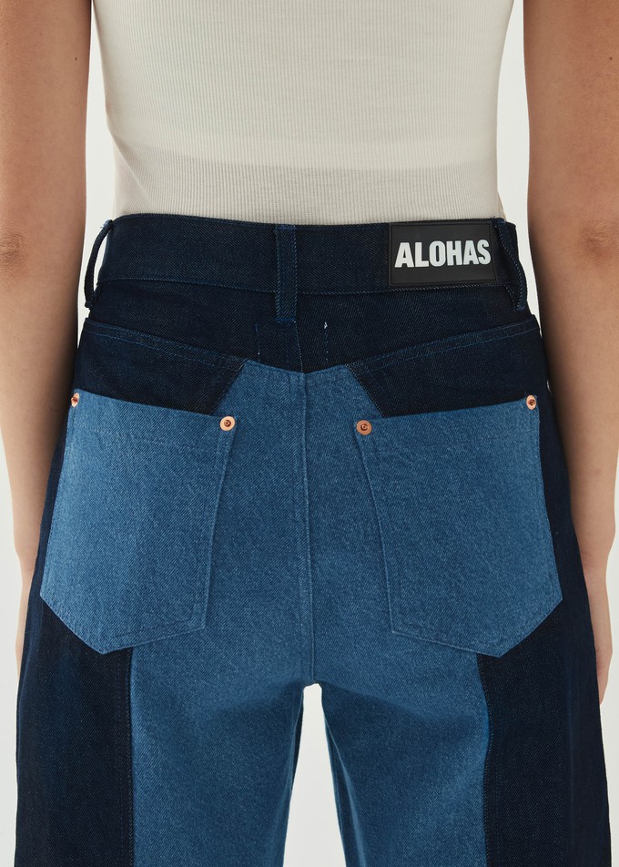 Kansas Bicolor Indigo Denim Trousers from Alohas