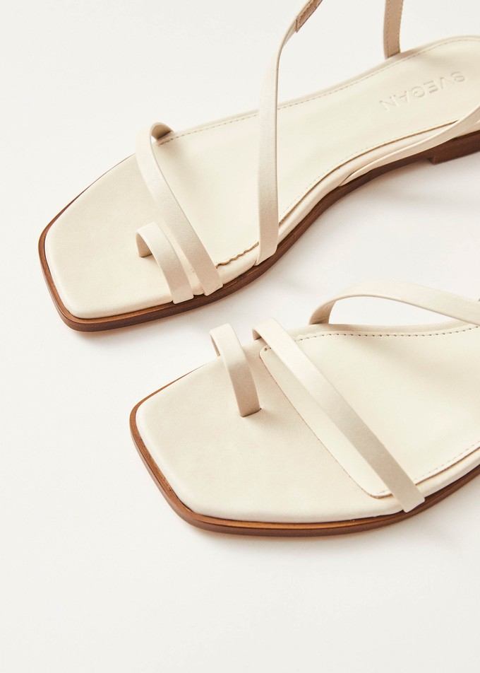 Sloane Cream Vegan Leather Sandals from Alohas