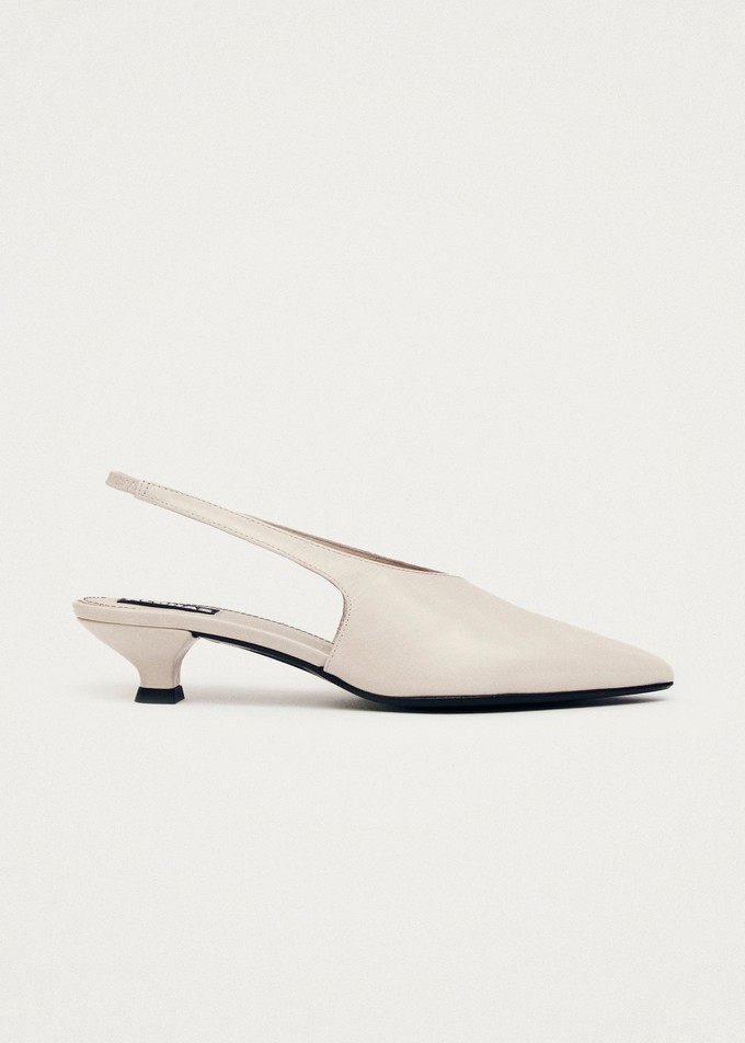 Eros Cream Leather Pumps from Alohas