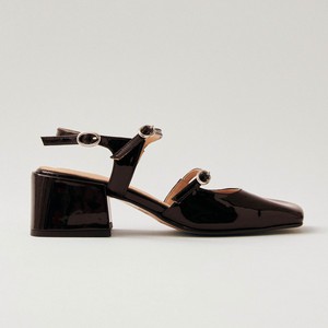 Withnee Onix Brown Leather Pumps from Alohas