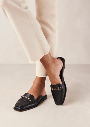 Kais Black Leather Mules from Alohas