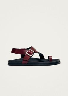 Siren Onix Burgundy Leather Sandals via Alohas