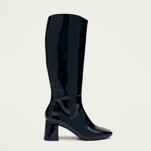 Chalk Onix Black Vegan Leather Boots from Alohas