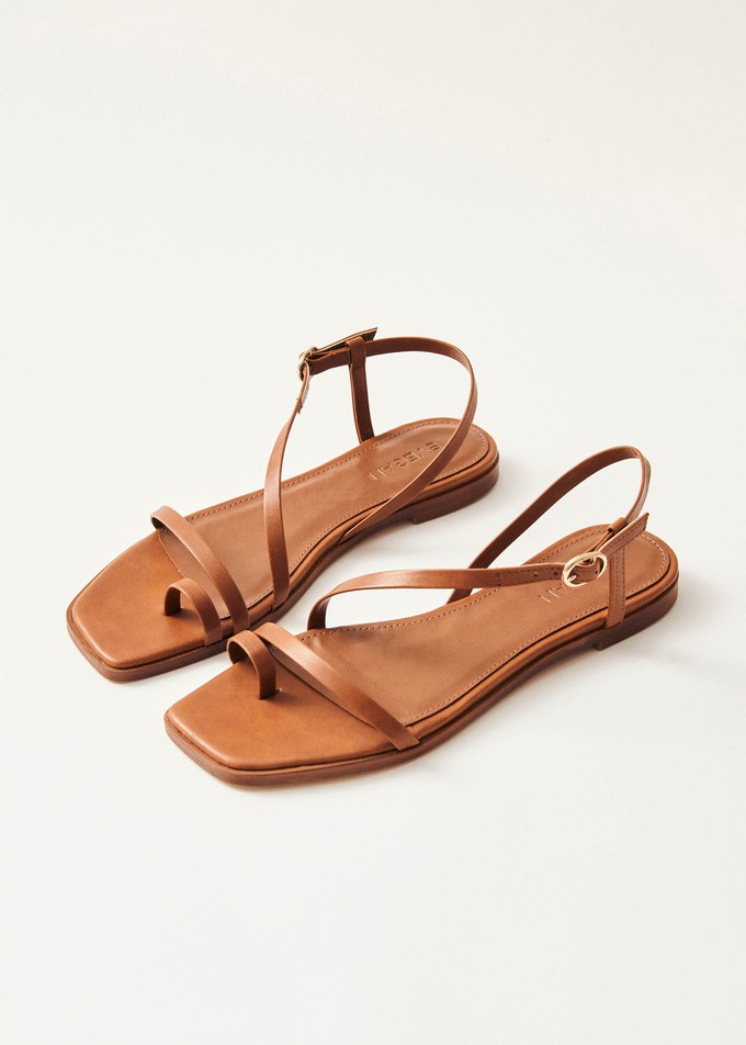 Sloane Brown Vegan Leather Sandals from Alohas