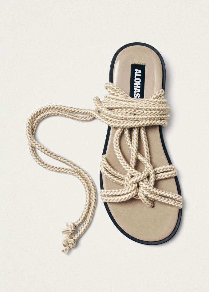 Tory Stone Beige Sandals from Alohas