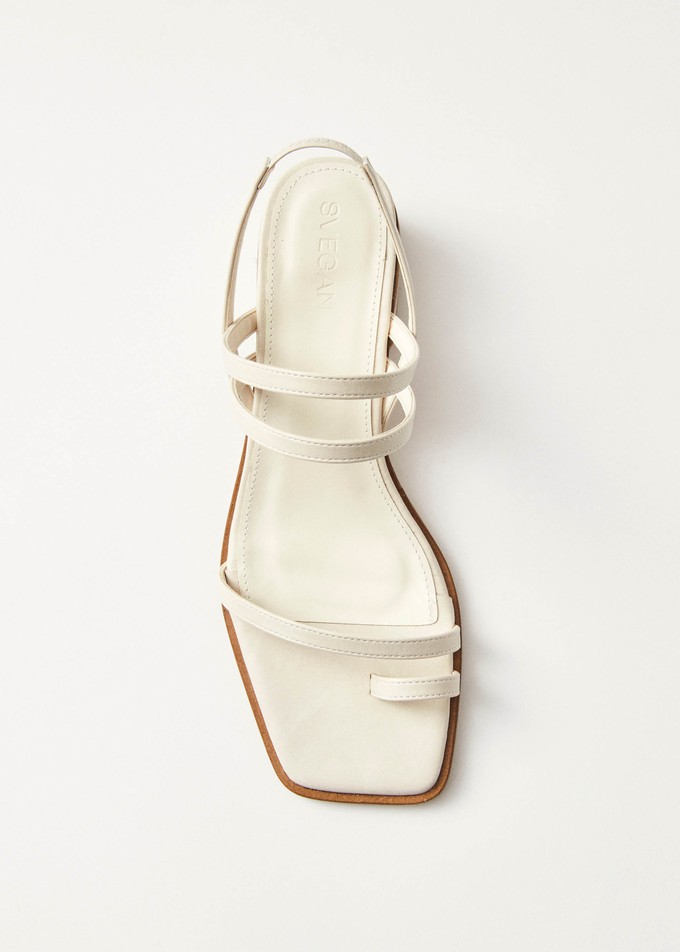 Marlowe Cream Vegan Leather Sandals from Alohas