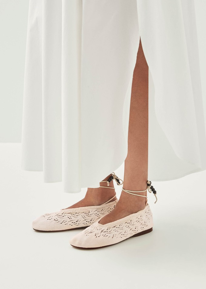 Rosemary Crochet Cream Ballet Flats from Alohas