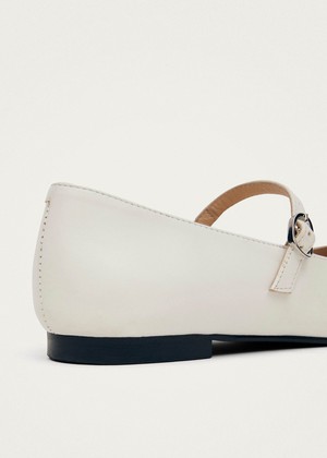 Musa Bicolor Black Cream Leather Ballet Flats from Alohas