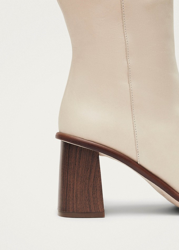 East Cream Leather Boots from Alohas