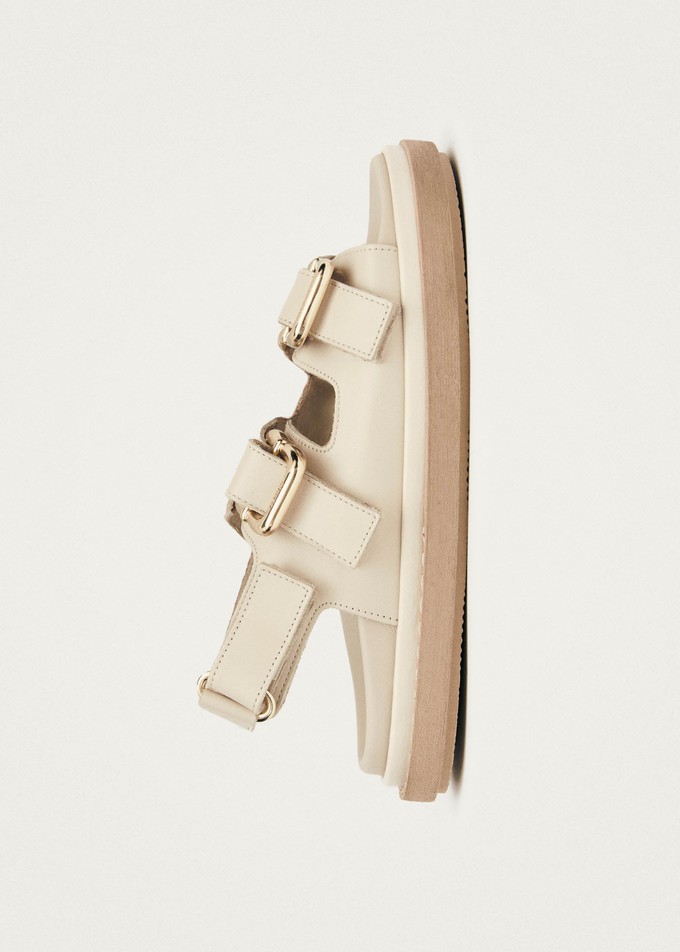 Harper Cream Leather Sandals from Alohas