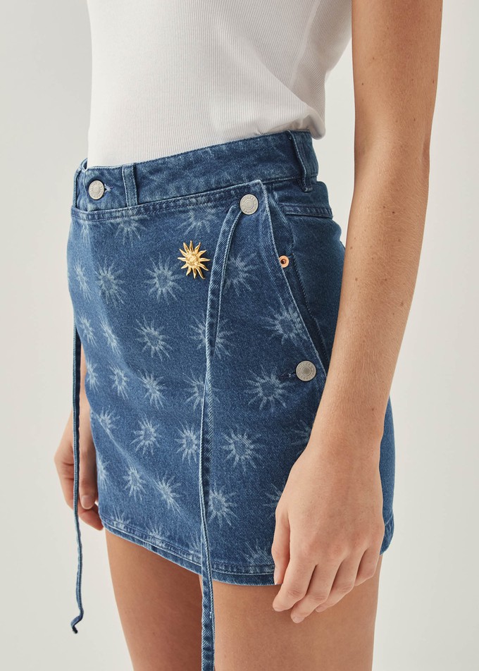 Hada Deep Blue Denim Skirt from Alohas