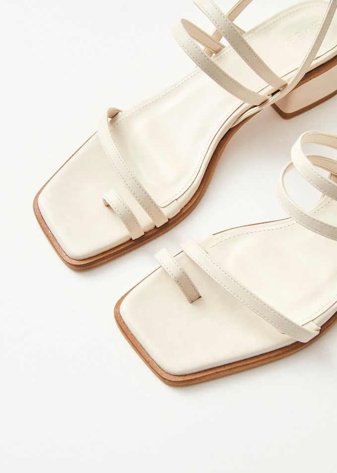 Marlowe Cream Vegan Leather Sandals from Alohas