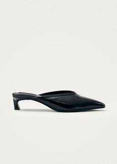 Tessa Onix Black Leather Mules via Alohas