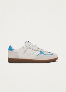 Tb.490 Rife Grain White Cornflower Blue Leather Sneakers via Alohas