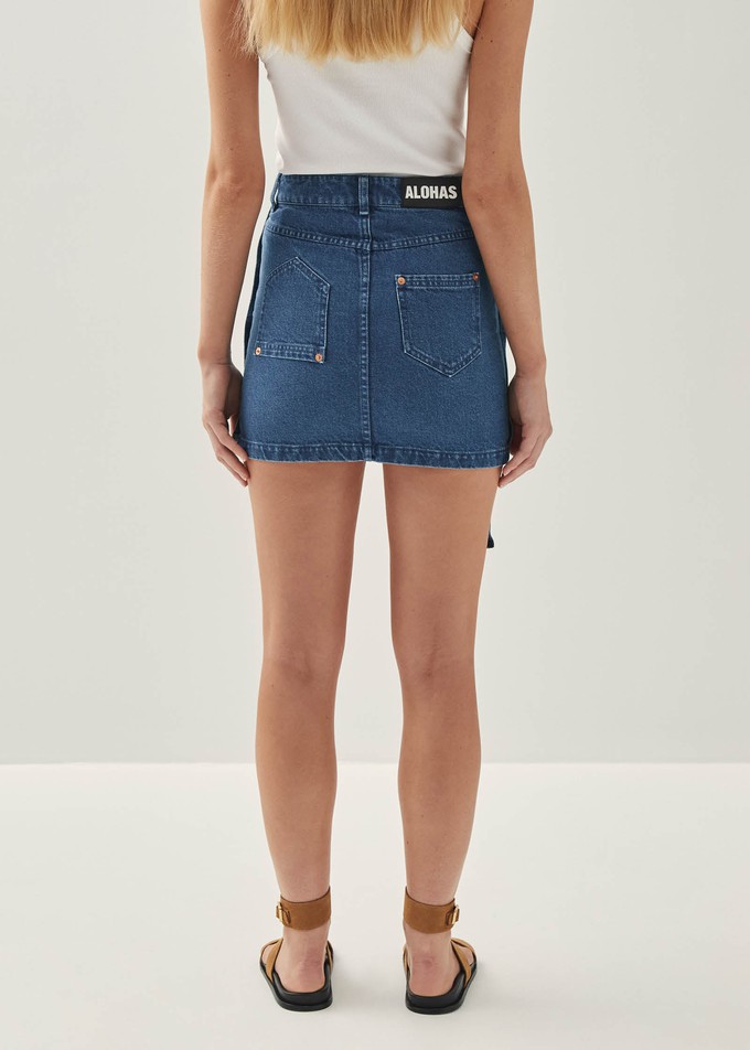 Hada Deep Blue Denim Skirt from Alohas