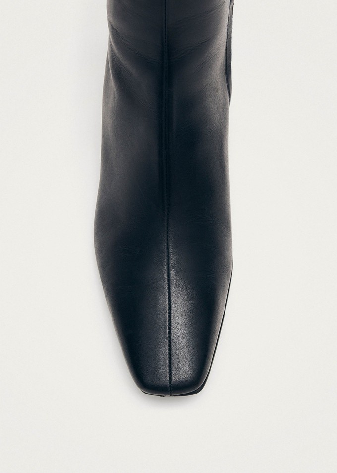 Rory Black Leather Boots from Alohas