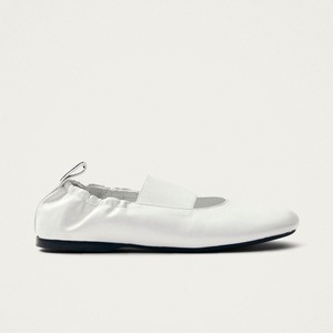 Sutton Onix White Leather Ballet Flats from Alohas