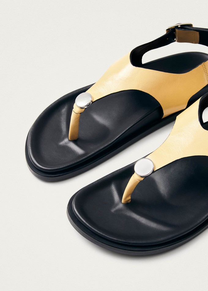 Harbor Onix Vanilla Leather Sandals from Alohas