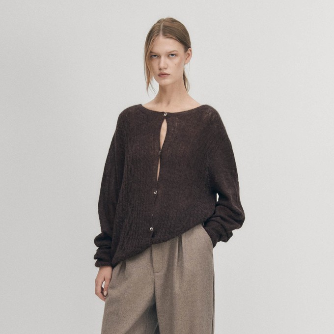 Corden Brown Cardigan from Alohas