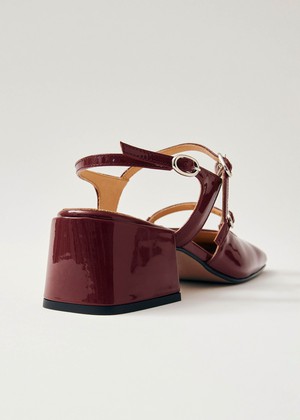 Withnee Onix Burgundy Leather Pumps from Alohas