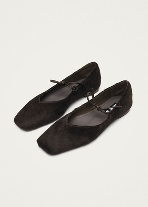 Sway Soft Brown Leather Ballet Flats from Alohas