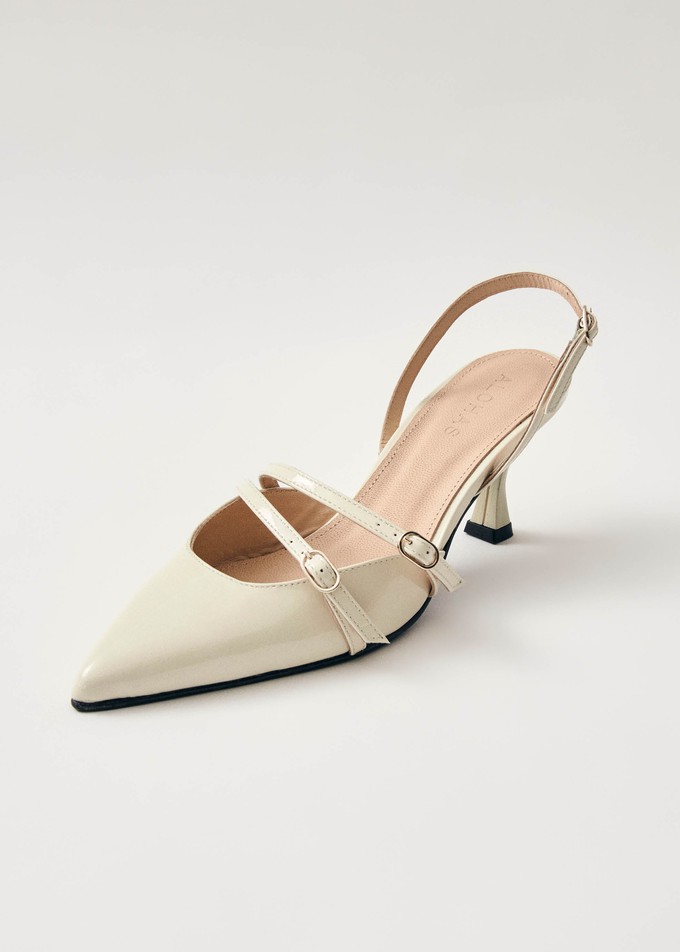 Joelle Onix Cream Leather Pumps from Alohas