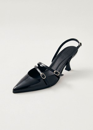 Joelle Onix Black Leather Pumps from Alohas