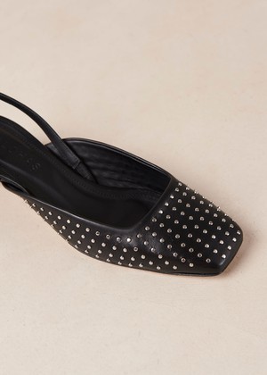 Lindy Studs Black Leather Pumps from Alohas