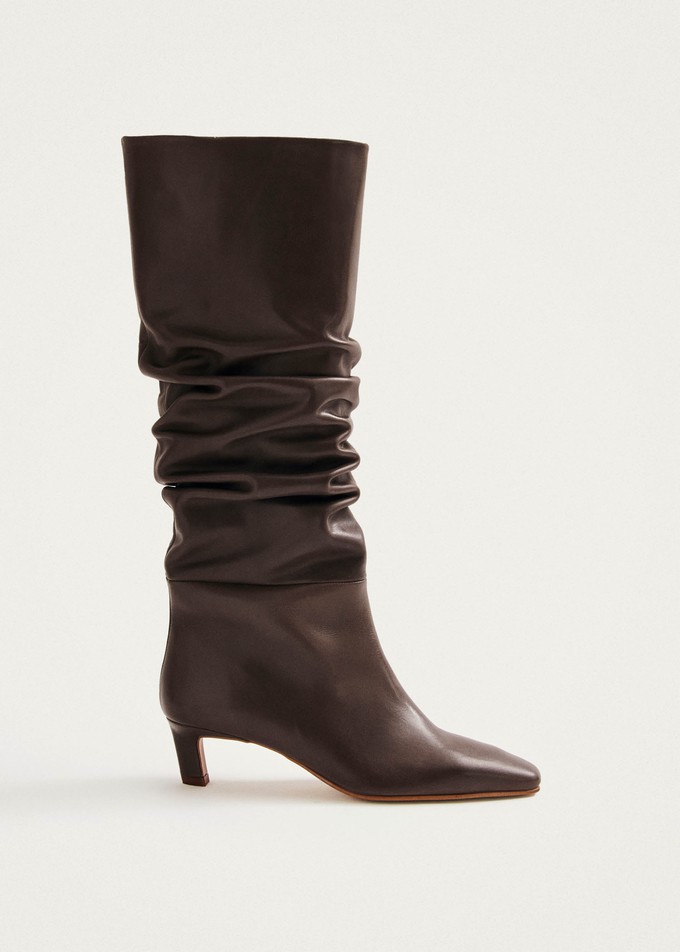 Kalila Brown Leather Boots from Alohas