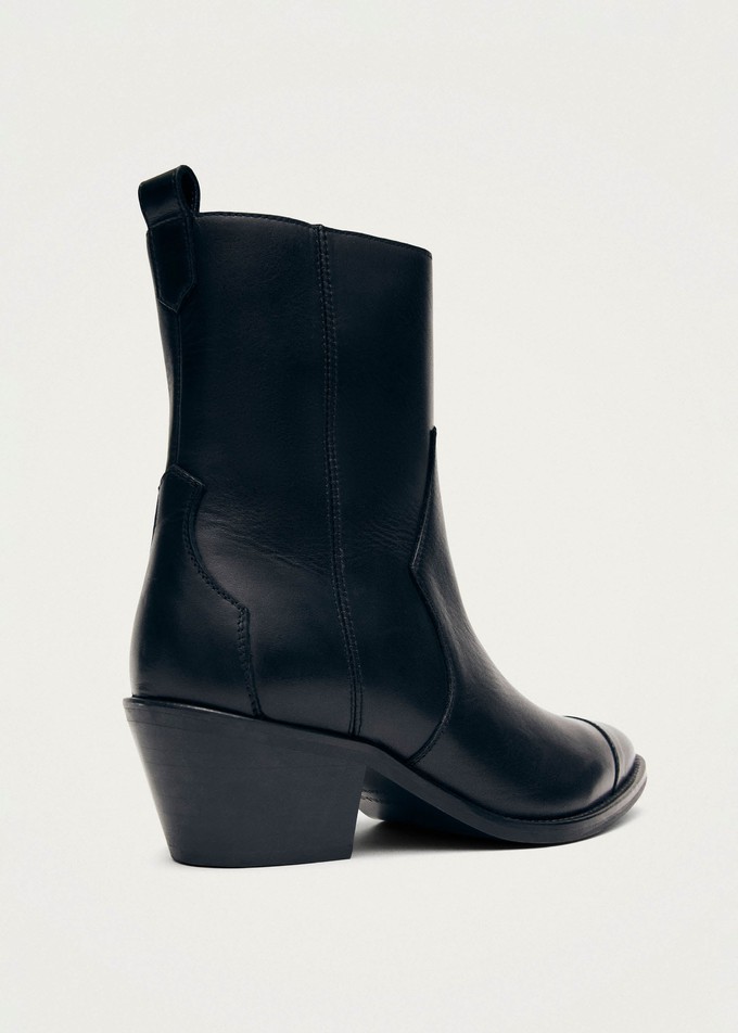 Austin Black Leather Ankle Boots from Alohas