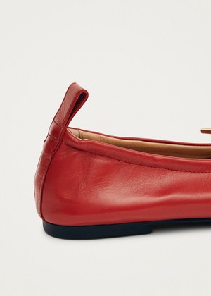 Rosalind Red Leather Ballet Flats from Alohas