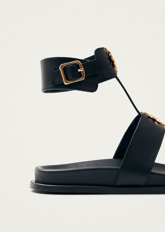 Clarisa Black Leather Sandals from Alohas