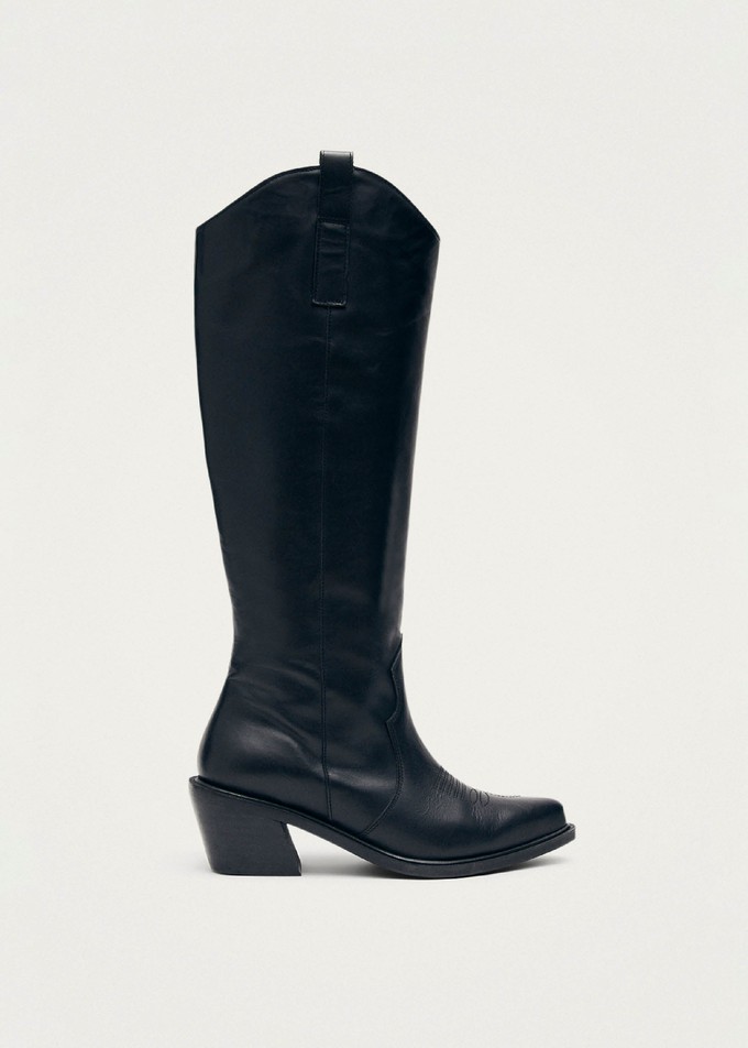 Mount Black Leather Boots from Alohas