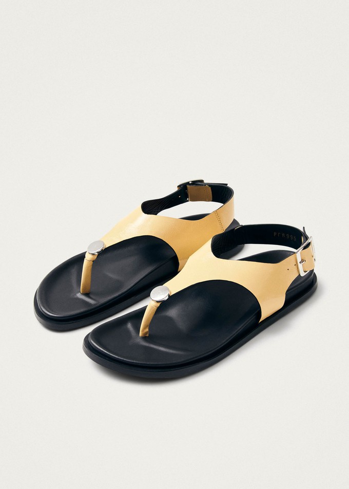 Harbor Onix Vanilla Leather Sandals from Alohas