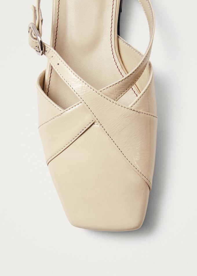 Adria Onix Cream Leather Mules from Alohas