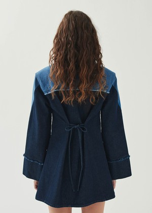 Veden Bicolor Indigo Denim Dress from Alohas